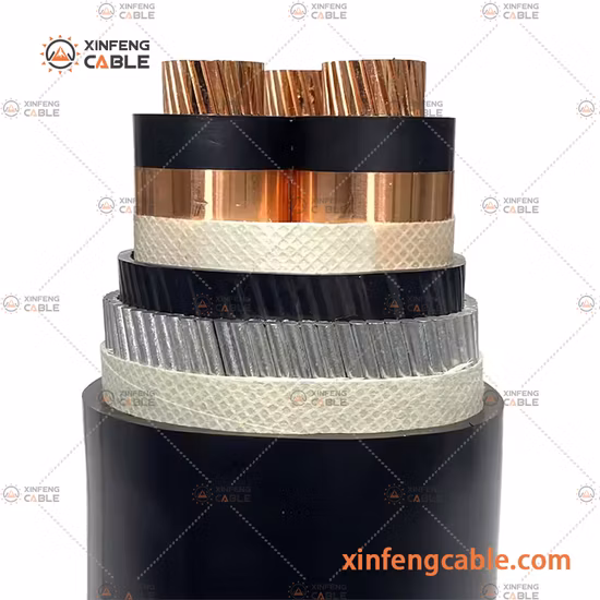 3개의 핵심 XLPE 절연제 철강선 기갑 PE 넣어진 중간 전압 케이블